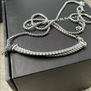 David Yurman CLASSIC CABLE SS DIAMOND NECKLACE